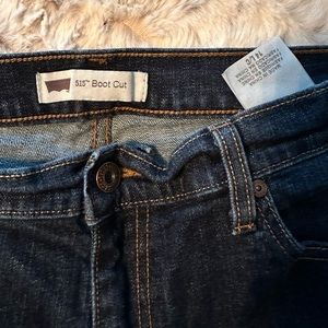 Levis 515 LONG Boot Cut Stretch Denim Blue Jeans.